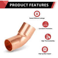 10 Pcs 1-1/2" FTG x Copper 45° Street Elbow at Wholesale Price