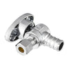 1/2" PEX Crimp x 1/4" OD Compr. Angle Stop Valve, 1/4 Turn (Lead Free)