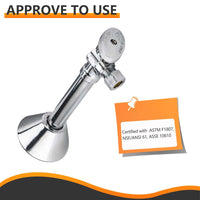 1/2" Sweat x 3/8" OD Compr. Angle Stop Valve, w/5" Angle Extension, 1/4-Turn (Lead Free)