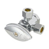 1/2" FIP x 3/8" OD Compr. x 3/8" OD Compr. Dual Angle Stop Valve, Multi Turn (Lead Free)