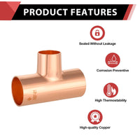 1-1/4" X 1-1/4" X 1" Copper Reducing Tee Plumbingsell