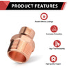 1/2" C x 3/4" MNPT Copper Male Adapter Plumbingsell