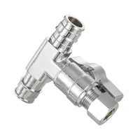 10 Pcs 1/2" PEX Expansion x 1/2" PEX Expansion x 3/8" OD Compr. Tee Stop Valve, 1/4 Turn (Lead Free) Plumbingsell