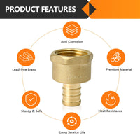 PEX-B Crimp 3/4" PEX x 3/4" Female Threaded Adapter NL (Lead Free)