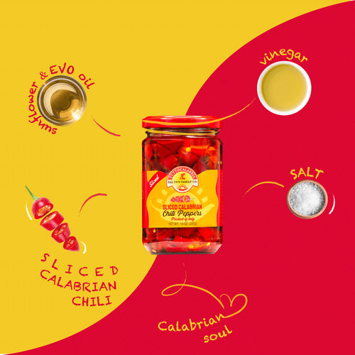 TuttoCalabria Sliced Calabrian Chili Peppers, 10 oz