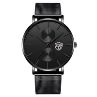 Black 3Bar Watch Men Women'S Watches Ladies Watch With Crystals  Fashion Stainless Steel Band Comfortable Wristwatch