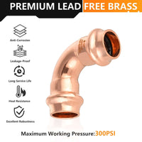 1/2" Press Copper 90° Elbow (Lead Free) Plumbingsell