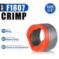PEX Copper Rings 1/2" , w/End Stop, 100 Pro Pack Plumbingsell
