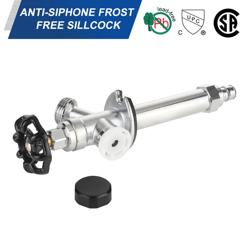 1/2" PEX Expansion x 3/4" Hose Bibb, 6" Anti Siphon Frost Free Sillcock Plumbingsell