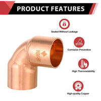 10 Pcs 1-1/2" 90º Short Radius Copper Elbow at Wholesale Price