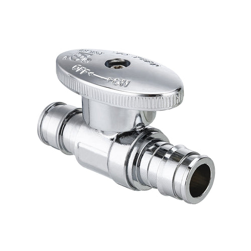 1/2" x 1/2" PEX Expansion Straight Stop Valve, 1/4 Turn (Lead Free) Plumbingsell