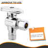 10 Pcs 1/2" PEX Expansion x 3/8" OD Compr. Angle Stop Valve, 1/4 Turn (Lead Free) Plumbingsell