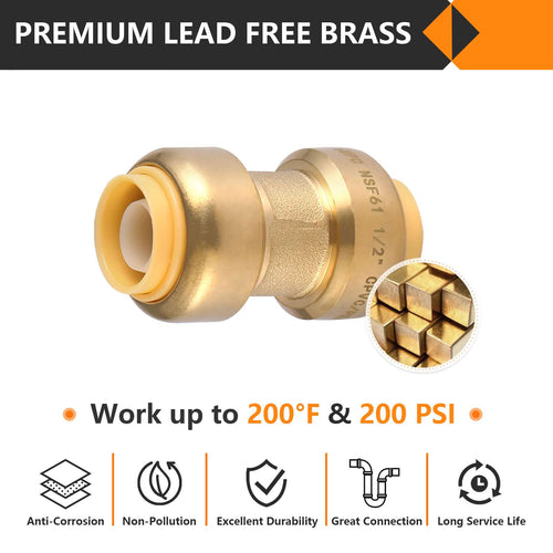 30 Pcs 3/4" x 3/4" Push Fit Coupling