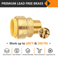 1" x 3/4" M Push Fit Male Adapter