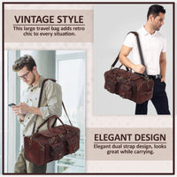 Vintage Dark Brown Traveller Duffle Bag