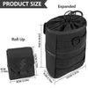 Tactical Dump Pouch Molle Storage Bag Tactical Waist Bag, Drawstring Folding Magazine Dump Bag