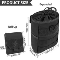 Tactical Dump Pouch Molle Storage Bag Tactical Waist Bag, Drawstring Folding Magazine Dump Bag