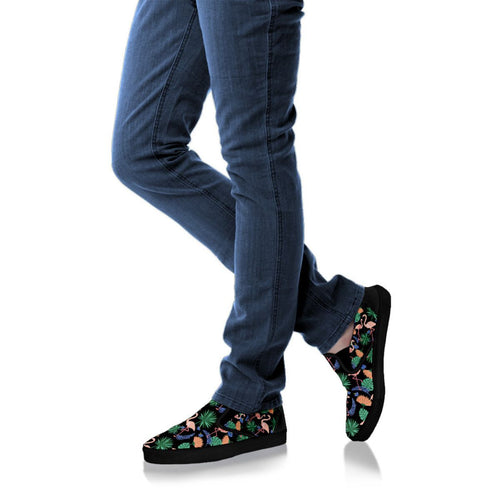 Flamingo Exotic Floral Slip Ons