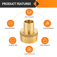 30 Pcs PEX-B Crimp 1" PEX x 3/4" Female Threaded Adapter (Lead Free)