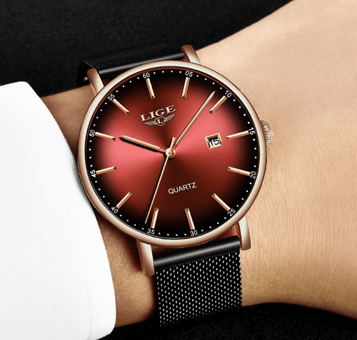 Men's Elegant  Watch With Stainless Steel Straps And Special Date Display Excellent Look Unique Design Perfect Gift