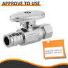 10 Pcs 1/2" PEX Expansion x 3/8" OD Compr. Straight Stop Valve, 1/4 Turn (Lead Free) Plumbingsell