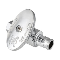 1/2" PEX Crimp x 1/4" OD Compr. Straight Stop Valve, 1/4 Turn (Lead Free) Plumbingsell