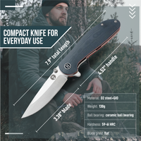 The Straight Back Folding Pocket Knife Giftset for Men and Women (Grey and Red)