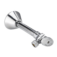 1/2" Sweat x 3/8" OD Compr. Angle Stop Valve, w/5" Angle Extension, 1/4-Turn (Lead Free)