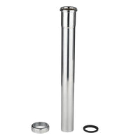 1-1/4" x 12" Slip-Joint Sink Drain Extension Tube, 20GA, Chrome Plated Brass