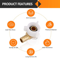 30 Pcs PEX-B Crimp 3/4" PEX X 3/4" Female NPT Swivel Elbow (Lead Free)