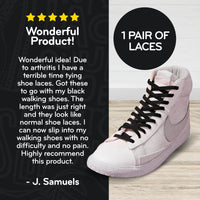 Black Flat Elastic Stretch Shoe Laces The Original Stretchlace