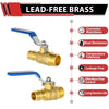 3/4" PEX-A Expansion X 3/4" MNPT Ball Valve, Blue (Lead Free) Plumbingsell
