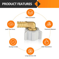 PEX-B Crimp 1/2" Swivel Elbow (Lead Free)