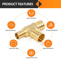 PEX-B Crimp 3/4" PEX x 1/2" PEX x 3/4" PEX Reducing Tee (Lead Free) Plumbingsell