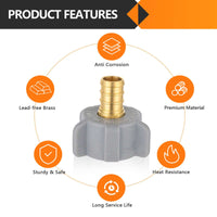 PEX-B Crimp 1/2" x 7/8" Female NPT Swivel Adapter (Lead Free) Plumbingsell