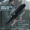 The Straight Back Folding Pocket Knife Giftset for Men and Women (Black and Blue)