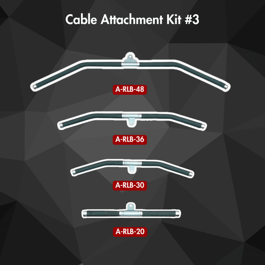 Rotating Lat Bar Kit - Cable Attachment Kit #3 - Muscle D Fitness - Cable Attachment Storage Attachment set Single Double Hand Grips Lat Bar