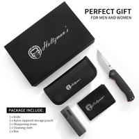 The Pathfinder Folding Pocket Knife Giftset for Men and Women (Silver and Red)