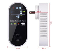 3-in-1 Carbon Monoxide Detector, Carbon Monoxide Detector Plug in Wall with Temperature & Humidity Display