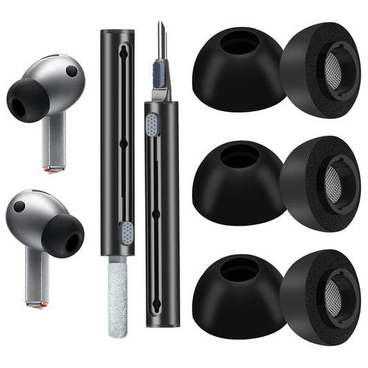 Foam Ear Tips for Samsung Galaxy Buds3 Pro - Ultimate Comfort and Unshakeable Fit with Memory Foam Earbud Tips Earbud Replacement Tips - L
