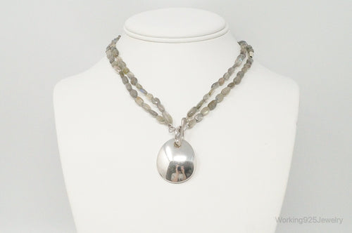 Designer RLM Studios Robert Lee Morris Labradorite Sterling Silver Necklace