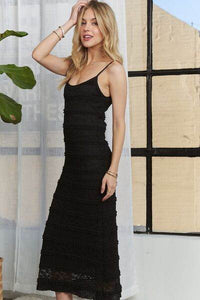 ADORA Lace Scoop Neck Midi Cami Dress