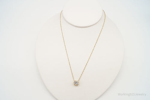 Designer Milor Gold Vermeil Cubic Zirconia Sterling Silver Necklace