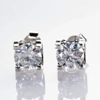 3ct D-Color Moissanite Necklace & Earrings Set Sterling Silver 925 Bridal Gift