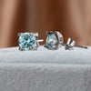 3ct D-Color Moissanite Necklace & Earrings Set Sterling Silver 925 Bridal Gift