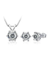 3Ct Moissanite Necklace Earrings Set 925 Sterling Silver GRA Cert Wedding