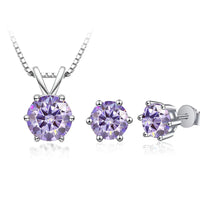 3Ct Moissanite Necklace Earrings Set 925 Sterling Silver GRA Cert Wedding