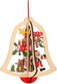 3D Christmas Ornaments Hand Painted Wood Decor