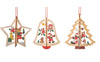 3D Christmas Ornaments Hand Painted Wood Decor