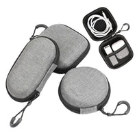 3 Pack Earbud Case BetterJonny EVA Hard Earphone Carrying Case Portable Storage Earbud Pouch Case Mini Earbud Pouch for Bluetooth Ear Buds USB Adapter Cable Coin Pouch Wallet (Grey)